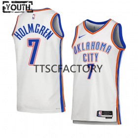 Dres Oklahoma City Thunder Chet Holmgren 7 Nike 2022-23 Association Edition Bijela Swingman - Dječji